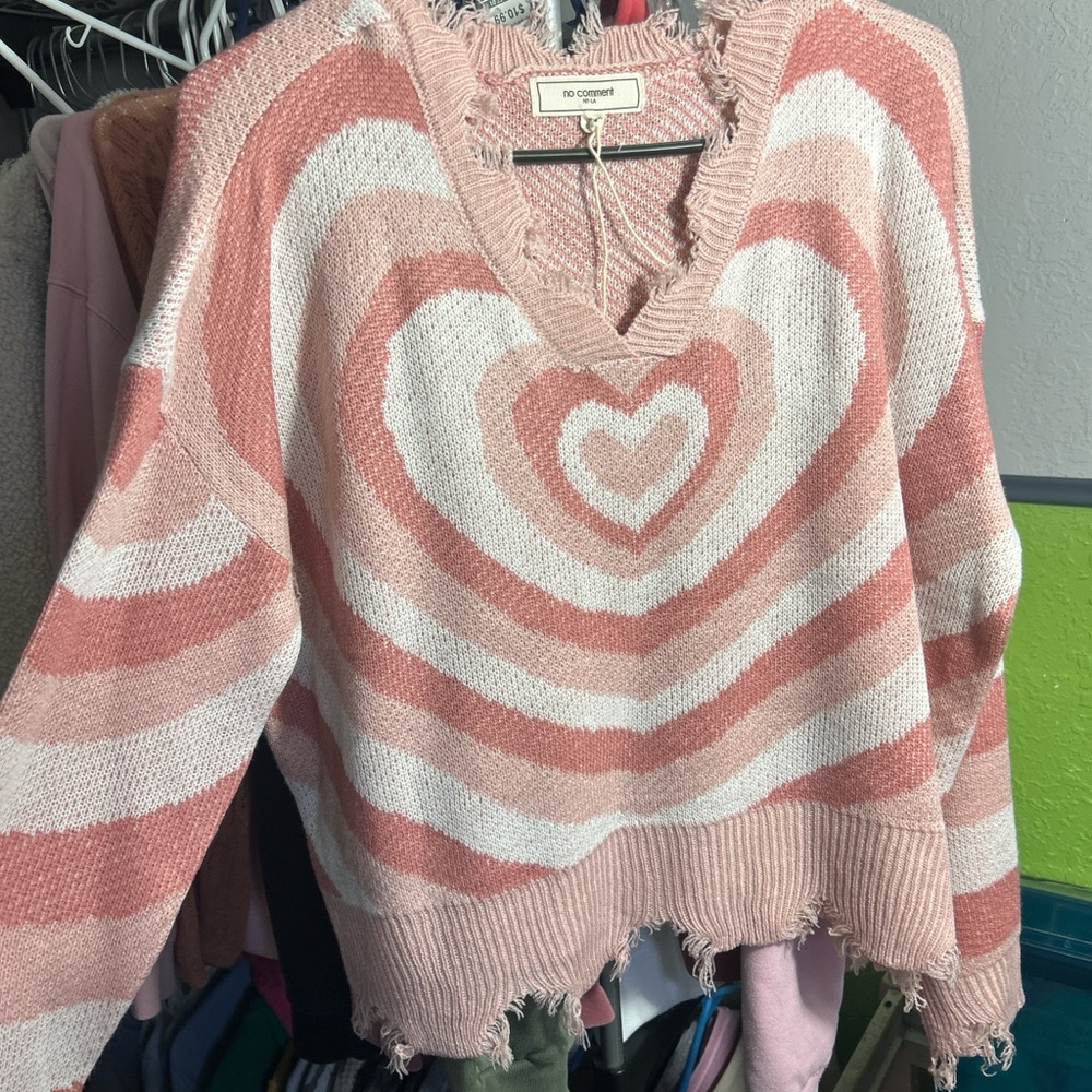 Cute heart sweater